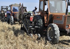 Particolare delle tre macchine in azione