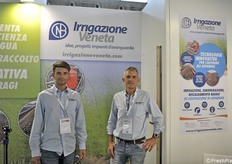 Allo stand di Irrigazione Veneta: Jacopo Cavetti e Paolo Galzignato