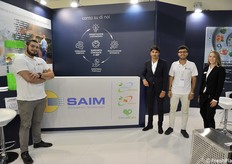 Allo stand Saim, Alessandro Taglienti, Yuri Simonelli, Daniele Simonelli