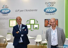 Alberto Montanari e Mauro Stipa di ILIP, ditta di imballaggi sempre attenta alle tematiche ambientali e di riciclo dei materiali.