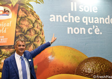 Allo stand Dole Italia, Pierangelo Pettenon.