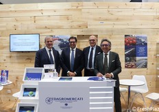 FEDAGROMERCATI, da sx.: Giuseppe Pavan, Aurelio Baccini, Gianni Ratto, Valentino Di Pisa