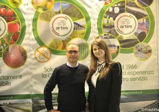 Artes Politecnica: l'azienda specializzata in protezione e coperture dei frutteti era presente in fiera con Mirco Darra e Irina Drobot