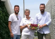 Silvia salvi con il sindaco di Portomaggiore e l'assessore all'agricoltura: Dario Bernardi e Alessandro Vacchi