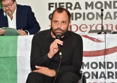 Il presidente della Provincia di Rieti, Mariano Calisse, durante il suo intervento di saluto.