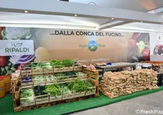 Lo stand ha esposto i prodotti di tre realtà aziendali: Ripaldi, Agro Shop e IOV-Italian Organic Vegetables.