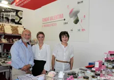 Alberto Corradi, Martina Borghi ed Elena Tapalaga dell'azienda Funghi Valentina.