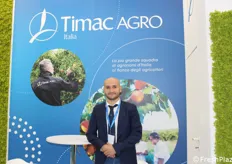 Mario Elefante di Timac Agro Italia. L'azienda di fertilizzanti ha lanciato in fiera il suo catalogo bio.