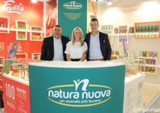 Antonio Porcino, Lara Malaman e Stefano Orselli di Natura Nuova, azienda che promuove uno stile di vita sano e un'alimentazione sostenibile.