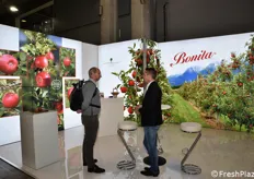 Stand KSB-Konsortium Südtiroler Baumschuler, il - Consorzio Vivaisti Frutticoli Altoatesini, costitutore della varietà di melo Bonita.