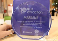 Il riconoscimento di Fruit Attraction a Marlene.