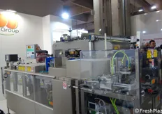 Sorma, specialista in macchine e materiali per l'imballaggio, ha presentato in fiera un macchinario per il confezionamento delle mele in bustina.