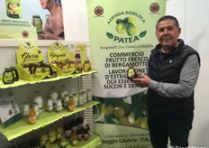 Fabio Trunfio, titolare e responsabile commerciale dell'azienda agricola Patea. L’azienda è specializzata nella produzione di succhi, nei gusti di bergamotto, limone e arancia e oli essenziali