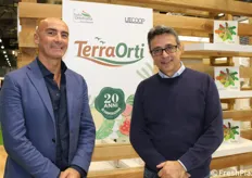 Donato Ciociola ed Emilio Ferrara, direttore della Op Terra Orti.