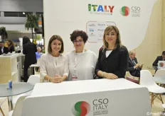 CSO Centro Servizi Ortofrutticoli: da sinistra Bianca Bonifacio, Elisa Macchi e Simona Rubbi