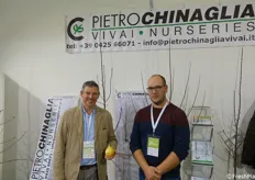 Paolo Pini e Juri Natali dell'azienda vivaistica Pietro Chinaglia di Rovigo