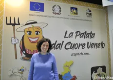 Giulia Agostini allo stand "La patata dal Cuore Veneto"