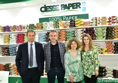 Presso lo stand Ciesse Paper, da sinistra: Marco Martignoni, Lorenzo Govi, Lara Fiori e Miriana Daldosso