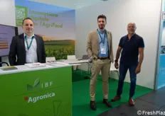 Presso lo stand Agronica, specialista in soluzioni digitali per l'AgriFood, troviamo Andrea Bocchini, Alessandro Palmieri e Stefano Renzi